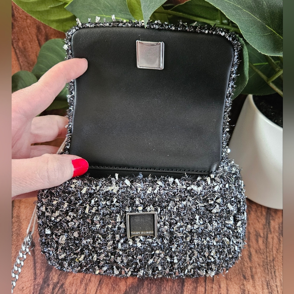 Tory Burch Willa metallic top handle  3 in 1 crossbody nwt nano bag Black multi - Picture 6 of 10